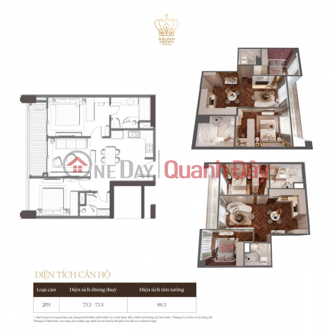 Luxury 2-bedroom Apartment for Sale at Golden Crown Hai Phong! _0