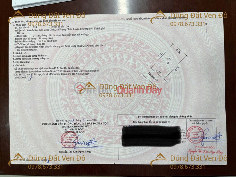 OWNER selling a 4-story house in Phung Chau, Chuong My, Hanoi. Sales Listings