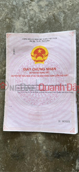 Property Search Vietnam | OneDay | Residential | Sales Listings | OWNER Quickly Sells Land Lot With Beautiful Frontage In Chau Thanh, Kien Giang