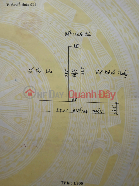 Property Search Vietnam | OneDay | Nhà ở | Niêm yết bán, Bán lô đất 180m2 ( mặt tiền 6,5m) Tại Mặt Đường Quận Dương Kinh – Hải Phòng.