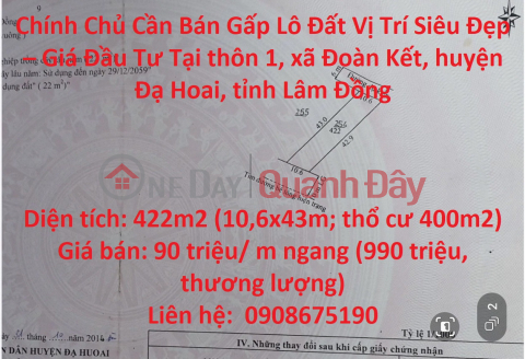 Chính Chủ Cần Bán Gấp Lô Đất Vị Trí Siêu Đẹp – Giá Đầu Tư Tại Đạ Hoai _0