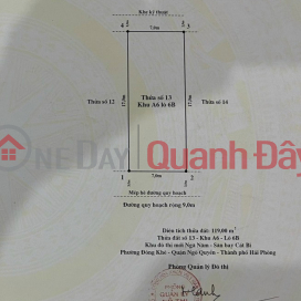 Selling 2 plots of land 119m wide 7 adjacent to line 2 Le Hong Phong right in Phuong Chi Ngo Quyen _0