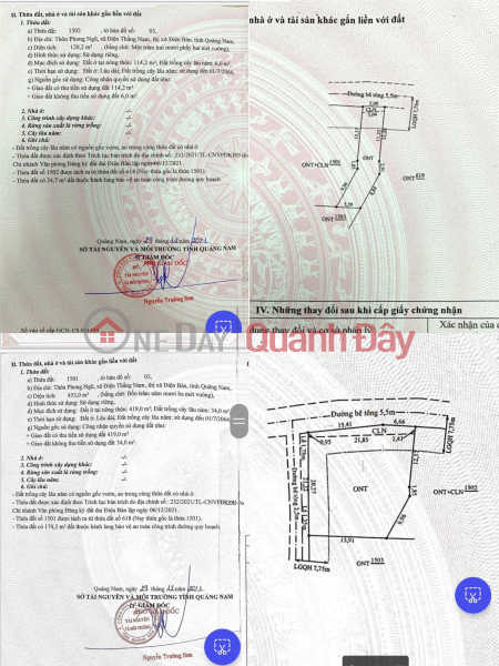 Property Search Vietnam | OneDay | Nhà ở | Niêm yết bán CHÍNH CHỦ Cần Bán Gấp Nhà 2 Mặt Tiền Và Đất Liền Kề Tại P. Điện Thắng Nam, TX Điện Bàn, Quảng Nam