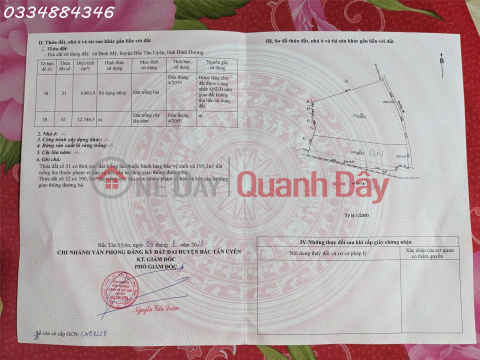 Land for sale, 19,500m2, price 19.5 billion VND, located in Binh My Commune, Bac Tan Uyen District, Binh Duong Province. _0