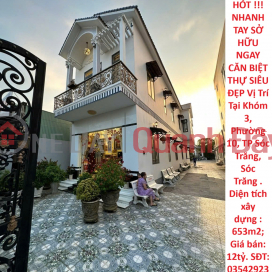 HÓT HÓT !!!NHANH TAY SỞ HỮU NGAY CĂN BIỆT THỰ SIÊU ĐẸP Vị Trí Tại Thành Phố Cần Thơ ( Sóc Trăng cũ ) _0
