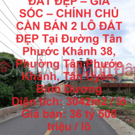 BEAUTIFUL LAND - SHOCKING PRICE - OWNER NEEDS TO SELL 2 BEAUTIFUL LAND LOTS Tan Phuoc Khanh, Tan Uyen, Binh Duong _0