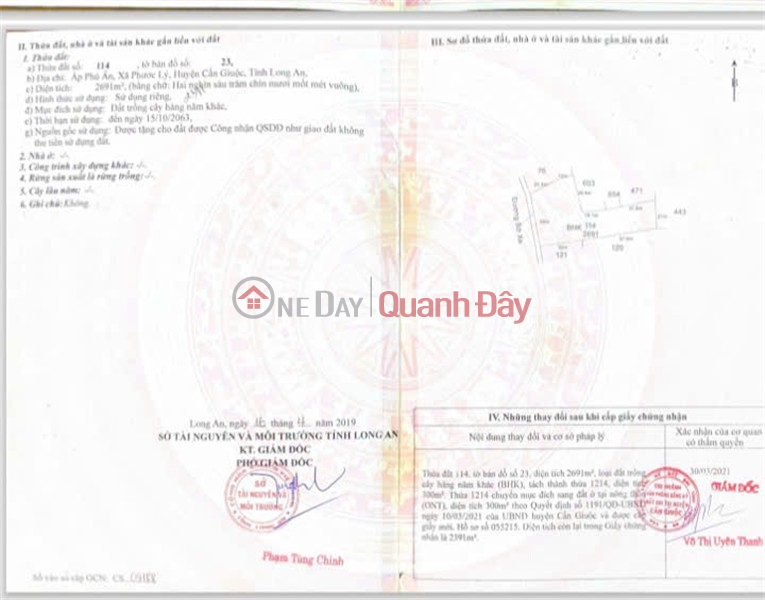 ĐẤT ĐẸP - ĐẦU TƯ SINH LỜI - Cần Bán Gấp Lô Đất Tiềm Năng Xã Phước Lý, Cần Giuộc, Long An Niêm yết bán