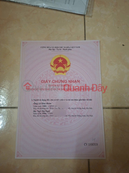 ĐẤT ĐẸP- GIÁ TỐT BÁN NHANH LÔ ĐẤT ĐẦU TƯ LÀ SINH LỜI TẠI huyện Đông Anh, tp Hà Nội | Việt Nam, Bán đ 11,18 tỷ