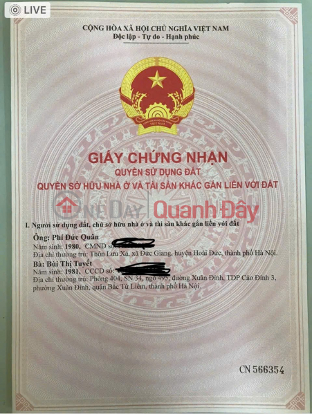 BEAUTIFUL APARTMENT - GOOD PRICE - Owner Needs to Sell Quickly Apartment in Tan Tay Do, Tan Lap, Dan Phuong, Hanoi Sales Listings