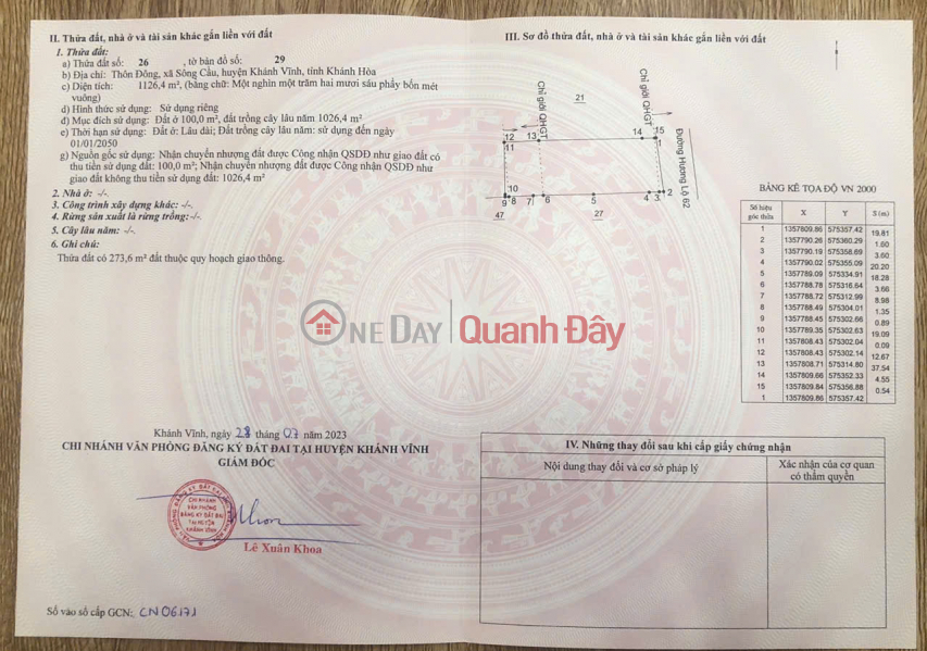 Bán Đất Mặt Tiền Hương Lộ 62 Sông Cầu - 1126.4m2, Ngang 20m - 5 Tỷ (4.4tr/m2) - 2 Mặt Tiền, Việt Nam, Bán | đ 5 tỷ