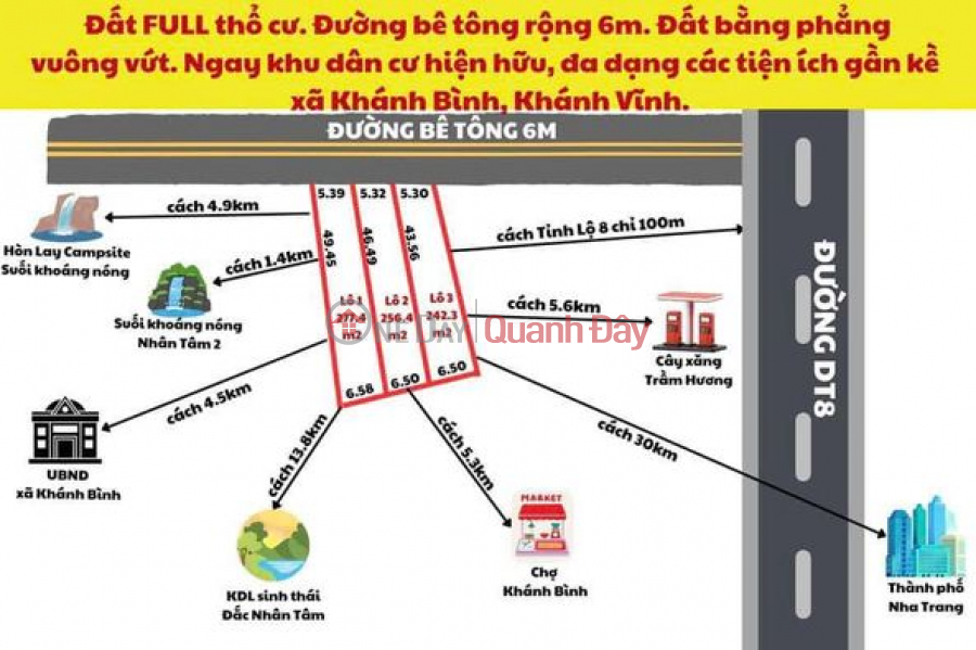 ️Opening for sale 3 plots of land with full residential land in Ba Dui, Khanh Binh, Khanh Vinh. Sales Listings