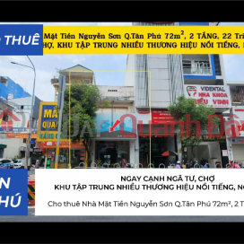 House for rent on Nguyen Son Street, Tan Phu District, 72m², 2 floors, 22 million VND - near the intersection. _0