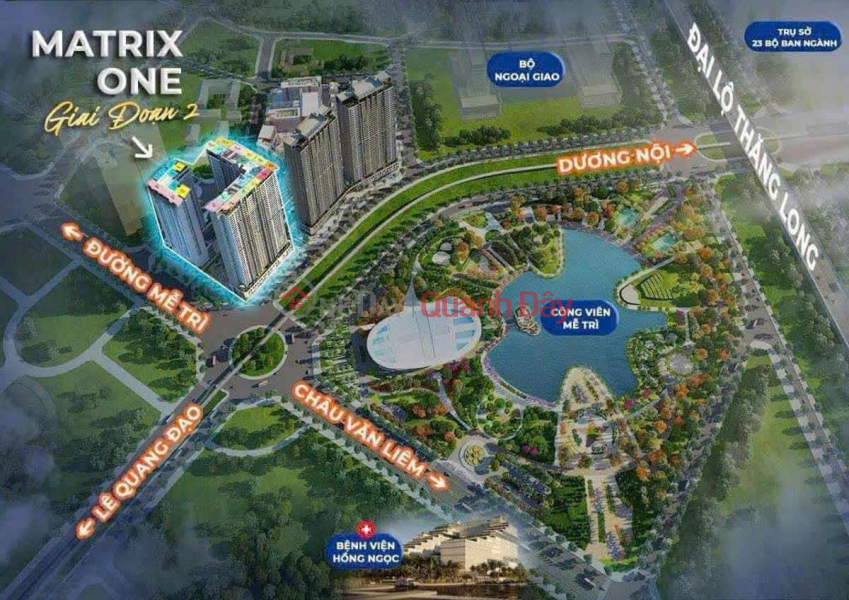 Super product apartment The Matrix One phase 2, only 120 million\\/m2, receive goodwill deposit with only 50 million\\/apartment Sales Listings