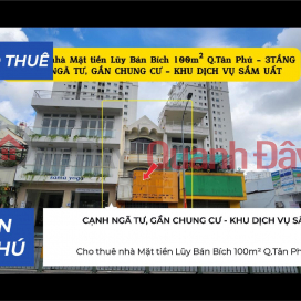 House for rent on Luỹ Bán Bích street, 100m², Tân Phú District - 3 floors, 39 million VND - near the intersection. _0