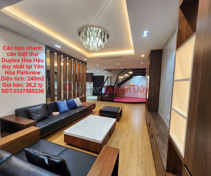 Cần bán nhanh căn biệt thự Duplex Hoa Hậu duy nhất tại Yên Hòa Parkview Biệt thự trên không đẳng cấp Niêm yết bán