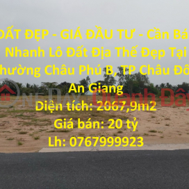 BEAUTIFUL LAND - INVESTMENT PRICE - Quick Sale Land Lot Beautiful Location In Chau Phu B Ward, Chau Doc City, An Giang _0