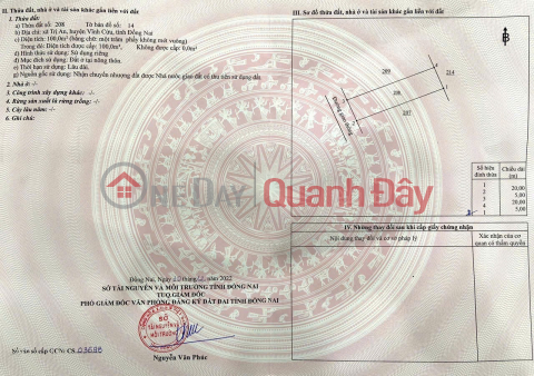 PRIME LAND – GOOD PRICE – OWNER NEEDS TO SELL 2 PLOTS OF LAND in Hamlet 2, Tri An Commune, Vinh Cuu District, Dong Nai Province _0