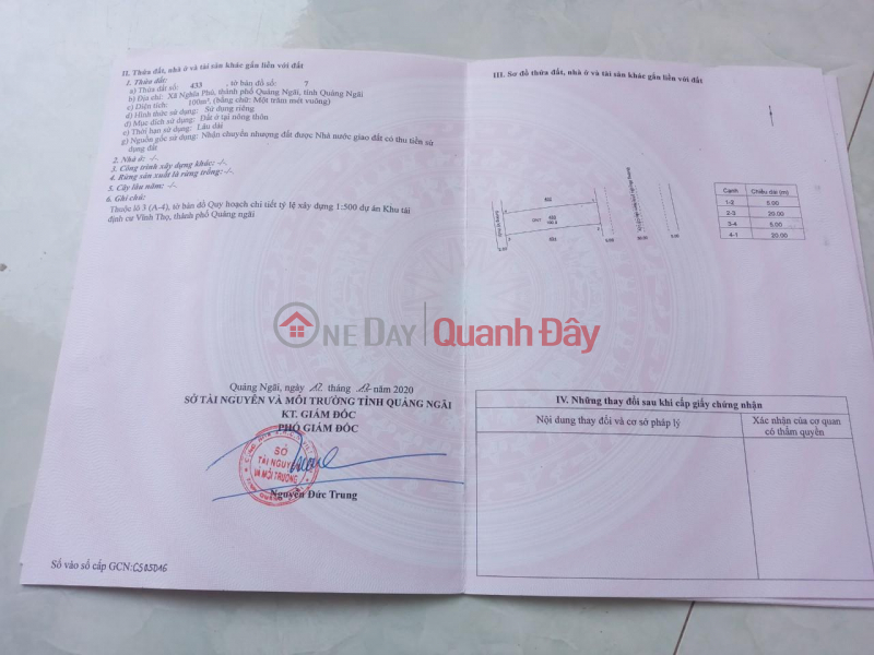 Bán đất mặt tiền Dung Quất Sa Huỳnh ngay Cổ Luỹ, 100m2 hướng Đông SHR giá 2.5 ỷ, Việt Nam Bán | đ 2,5 tỷ