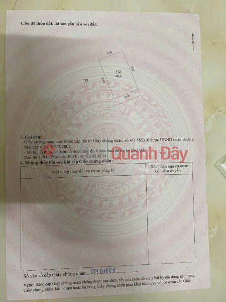 113 Ngọc Hồi 45m chỉ 5,8 tỷ vị trí đẹp, 2 thoáng, sổ vuông đầu tư sinh lời Niêm yết bán