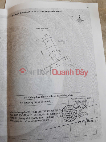 OWNER Urgently Needs to Sell House in Alley 103 Quang Trung, Vinh Quang Ward, Rach Gia City Vietnam | Sales | đ 1.2 Billion