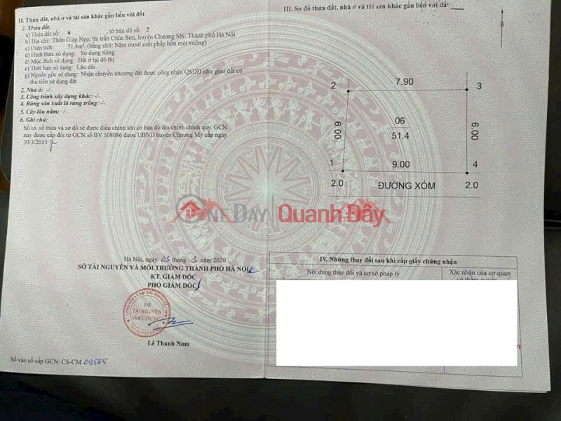 đ 10 Million | OWNER SELLS 3 LOTS OF LAND IN CHUC SON CENTER - CHUONG MY - HANOI
