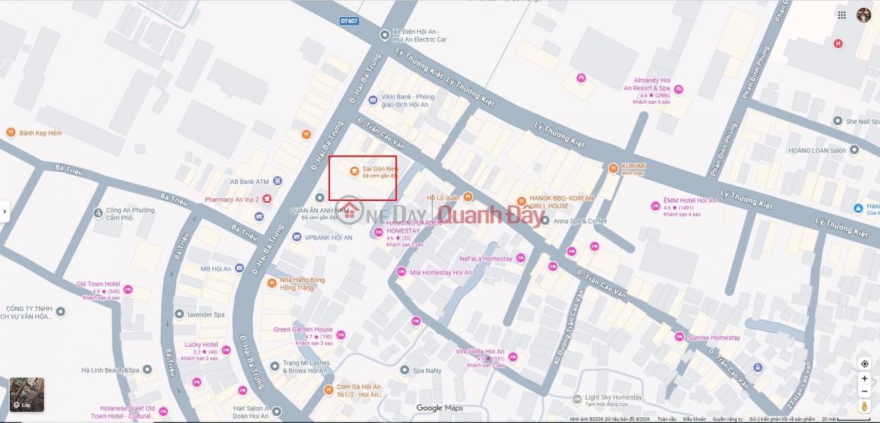 BÁN 564,6 M2 ĐẤT MẶT TIỀN ĐƯỜNG HAI BÀ TRƯNG – PHƯỜNG HỘI AN – LH:0915437069. Việt Nam, Bán | đ 82 tỷ