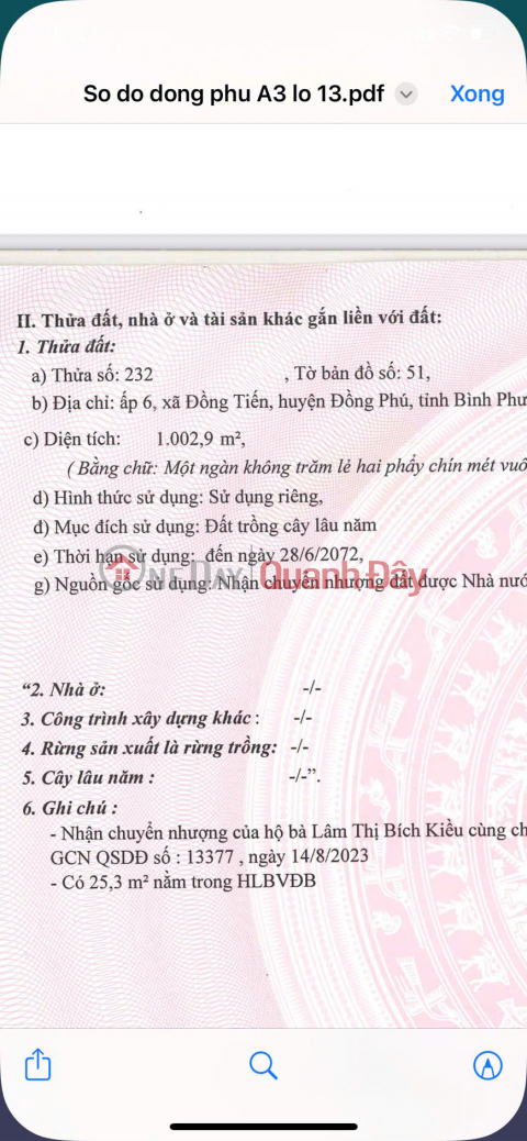 ĐẤT ĐẸP – GIÁ TỐT - CHÍNH CHỦ Cần Bán Đất Chôm Chôm Đồng Tiến, Đồng Phú, Bình Phước _0