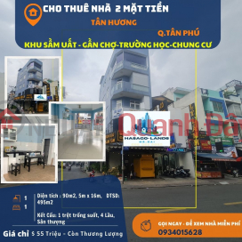 CHÍNH CHỦ Cho thuê nhà 2 mặt tiền Tân Hương 90m2, 4Lầu+ST - NGAY CHỢ _0