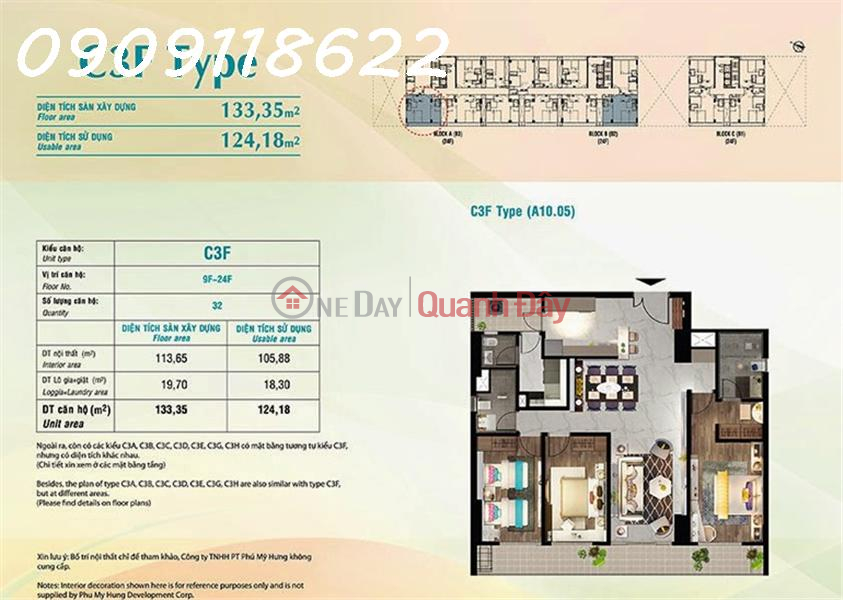 Scenic Valley high quality apartment for rent - Area: 135 m2 (3 Bedrooms) Phu My Hung Center - District 7 Rental Listings