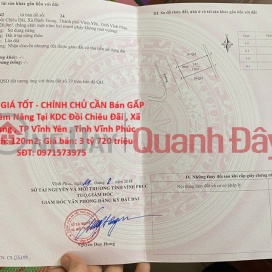 ĐẤT ĐẸP - GIÁ TỐT - CHÍNH CHỦ CẦN Bán GẤP Lô Đất Tiềm Năng Tại ĐỊNH TRUNG - VĨNH YÊN. _0