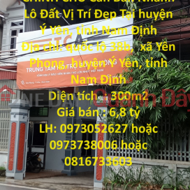 CHÍNH CHỦ Cần Bán Nhanh Lô Đất Vị Trí Đẹp Tại huyện Ý Yên, tỉnh Nam Định _0