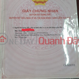 Cần Bán Nhà Đất Bên Hông Chợ Phước Hải Thị Trấn Phước Hải, Đất Đỏ , BR-VT _0