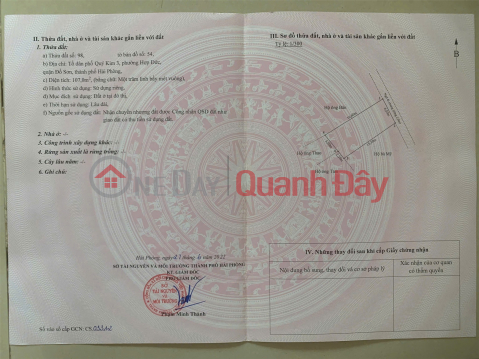 LÔ 107M² GIÁ RẺ HIẾM QUÝ KIM 3 – HỢP ĐỨC, ĐỒ SƠN – SỔ ĐỎ SẴN – ZALO 0567 222 555 _0