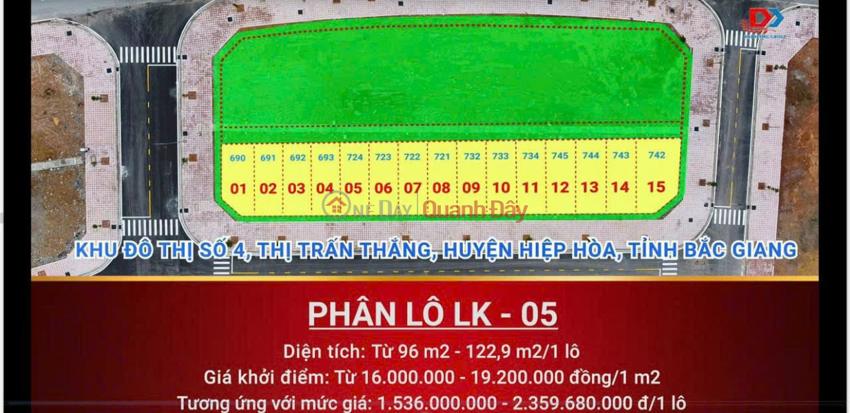 Auction of Residential Area No. 4 - TT Thang - Hiep Hoa - BG price F0 Vietnam Sales đ 2.1 Billion