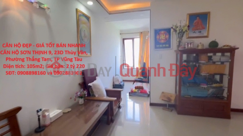 CĂN HỘ ĐẸP - GIÁ TỐT BÁN NHANH CĂN HỘ SƠN THỊNH 9, 23D Thùy Vân, Phường Thắng Tam, TP Vũng Tàu _0