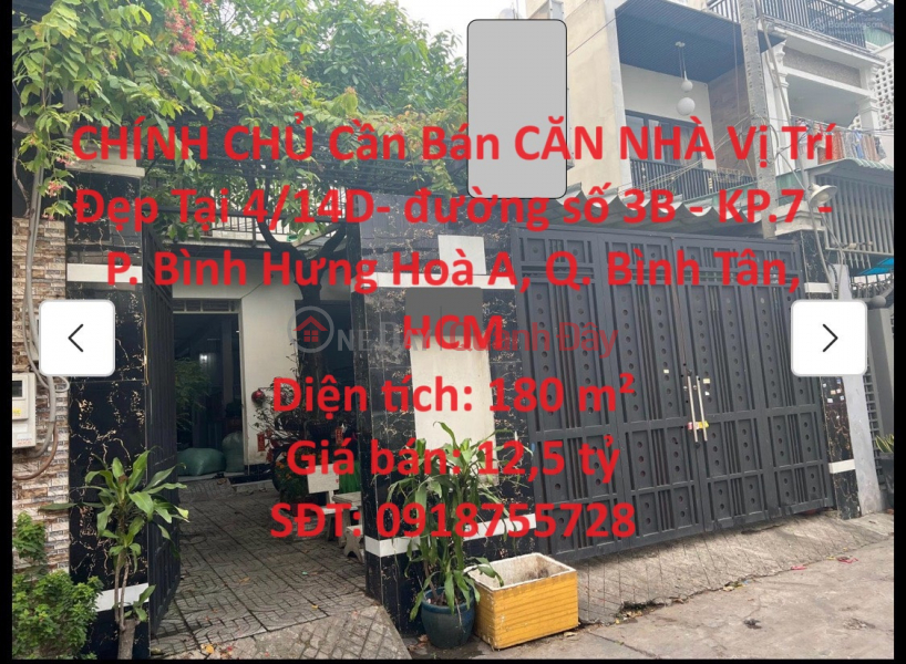 OWNER Needs to Sell a HOUSE Beautiful Location In Binh Hung Hoa A Ward - Binh Tan - HCM Sales Listings