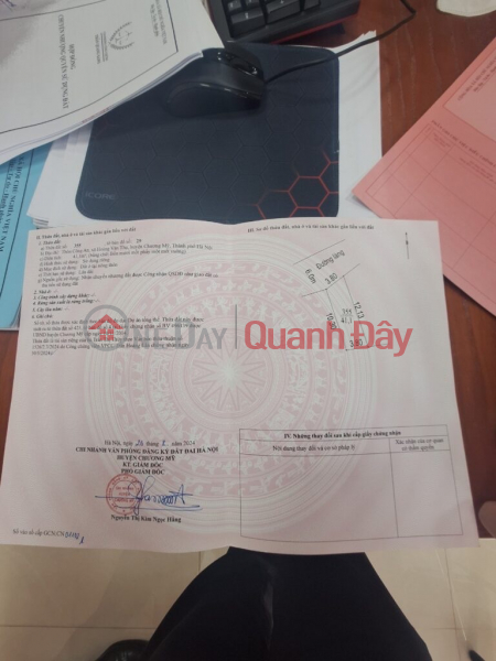 đ 10 triệu, HÀNG FO CHÍNH CHỦ BÁN LÔ ĐẤT 41,1M TẠI HOÀNG VĂN THỤ-CHƯƠNG MỸ-HÀ NỘI