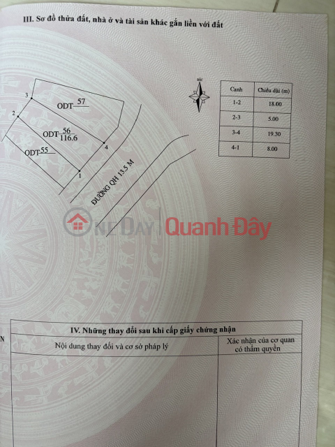 Selling a 116.6m2 plot of land (8m frontage, fully residential land) in Hoi Hop Ward, Vinh Yen City, Vinh Phuc Province. _0