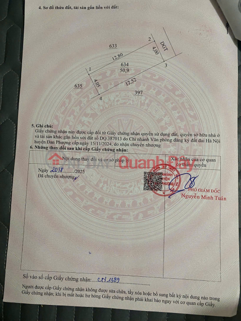 50.9m² of land in Trung Chau, Lien Minh, Hanoi. _0