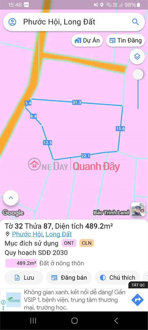 GOOD LOCATION - GOOD PRICE - Land for sale by OWNER with ready house and garden - Phuoc Hoi, Long Dat, BRVT _0