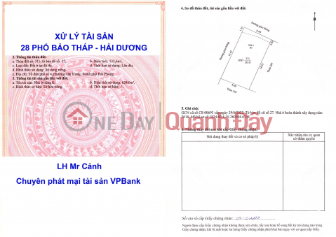 Bán nhà 5 tầng 28 Bảo Tháp, TP Hải Dương (nay là phường Tân Hưng, Hải Phòng) _0