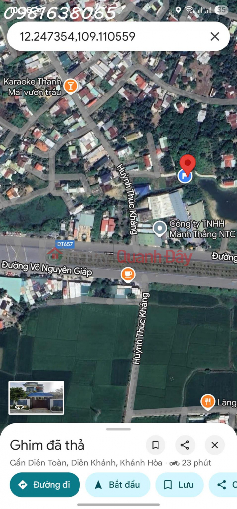 Land for sale only 200m from Vo Nguyen Giap street, Dien Toan - Dien Khanh - Khanh Hoa _0