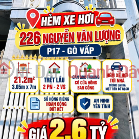 Corner house for sale at alley 226 Nguyen Van Luong Street, Ward 17, Go Vap District, 21m2, 2 bedrooms, price 2.6 billion VND. _0