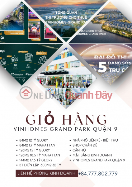 Property Search Vietnam | OneDay | Nhà ở Niêm yết cho thuê | Cập nhật quỹ căn Nhà Phố Vinhomes Grand Park cho thuê với giá tốt nhất
GIỎ HÀNG CHO THUÊ NHÀ PHỐ-BIỆT