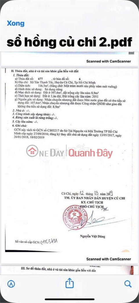 ĐẤT ĐẸP – GIÁ TỐT – CHÍNH CHỦ CẦN BÁN Tại Tân Thạnh Tây cũ, Củ Chi, TP.HCM _0