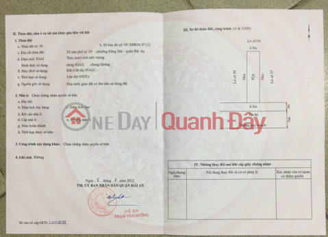 Sale of land plot area 81M horizontal 4.5 resettlement Thien Duong Hai An _0