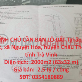 OWNER NEEDS TO SELL LOT OF LAND IN Nguyet Hoa, Chau Thanh, Tra Vinh - Investment Price _0