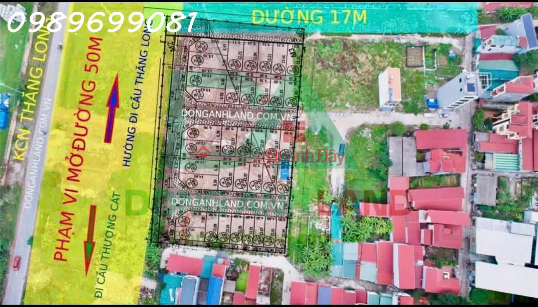 Auction land for sale Sap Mai Vong La Dong Anh 69.1m2 near Thuong Cat bridge Sales Listings