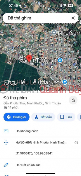 Property Search Vietnam | OneDay | Nhà ở Niêm yết bán | Chính Chủ Cần Bán Nhanh Lô Đất Đẹp Mặt Tiền Đường Nhựa Liên Xã Phước Hậu, Ninh Phước, Ninh Thuận