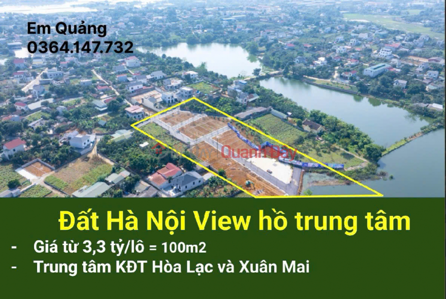 Đất view hồ, đối diện công viên – Không gian sống xanh, thoáng mát giữa lòng Hoà Lạc - Xuân Mai Niêm yết bán